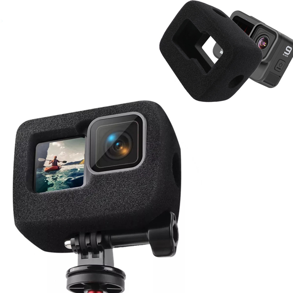 Windshield Wind Noise Reduction Sponge Foam Case For GoPro HERO 12 10 9 Cover Housing For Gopro Hero 11 Action Camera Accessorie
