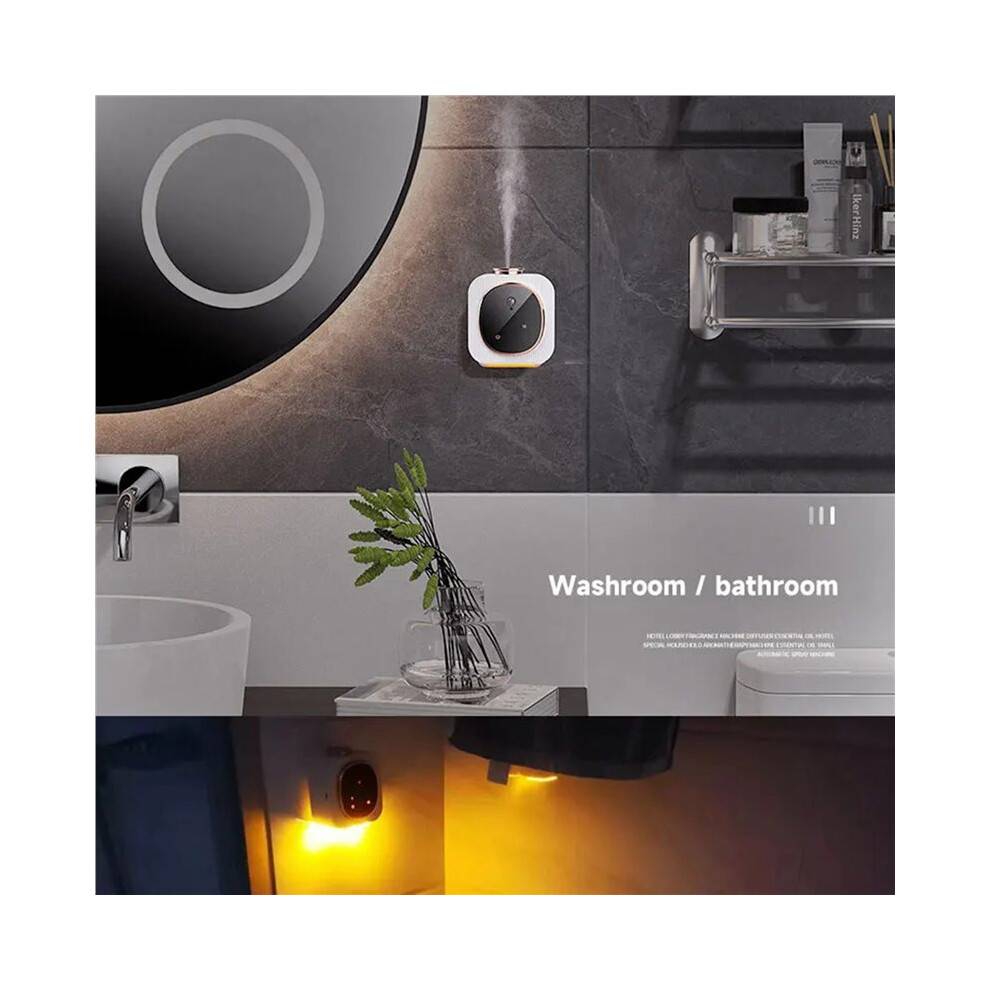 2X Waterless Aromatherapy Machine Rechargeable Nebulizer Diffuser Wall Mounted Touch Sensor Essential Oil Aromatherapy