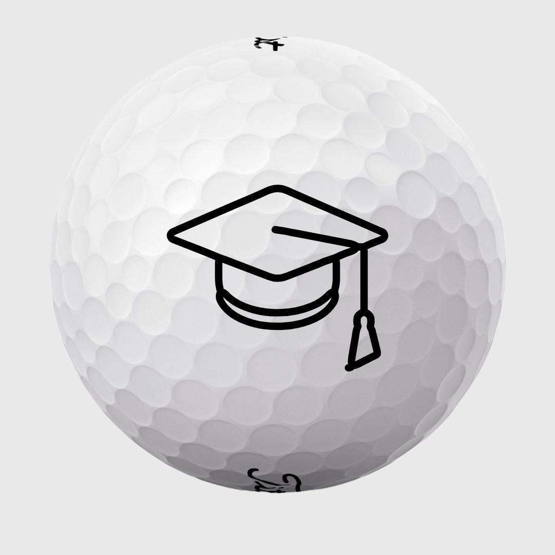 Golfbolde med studenterhue