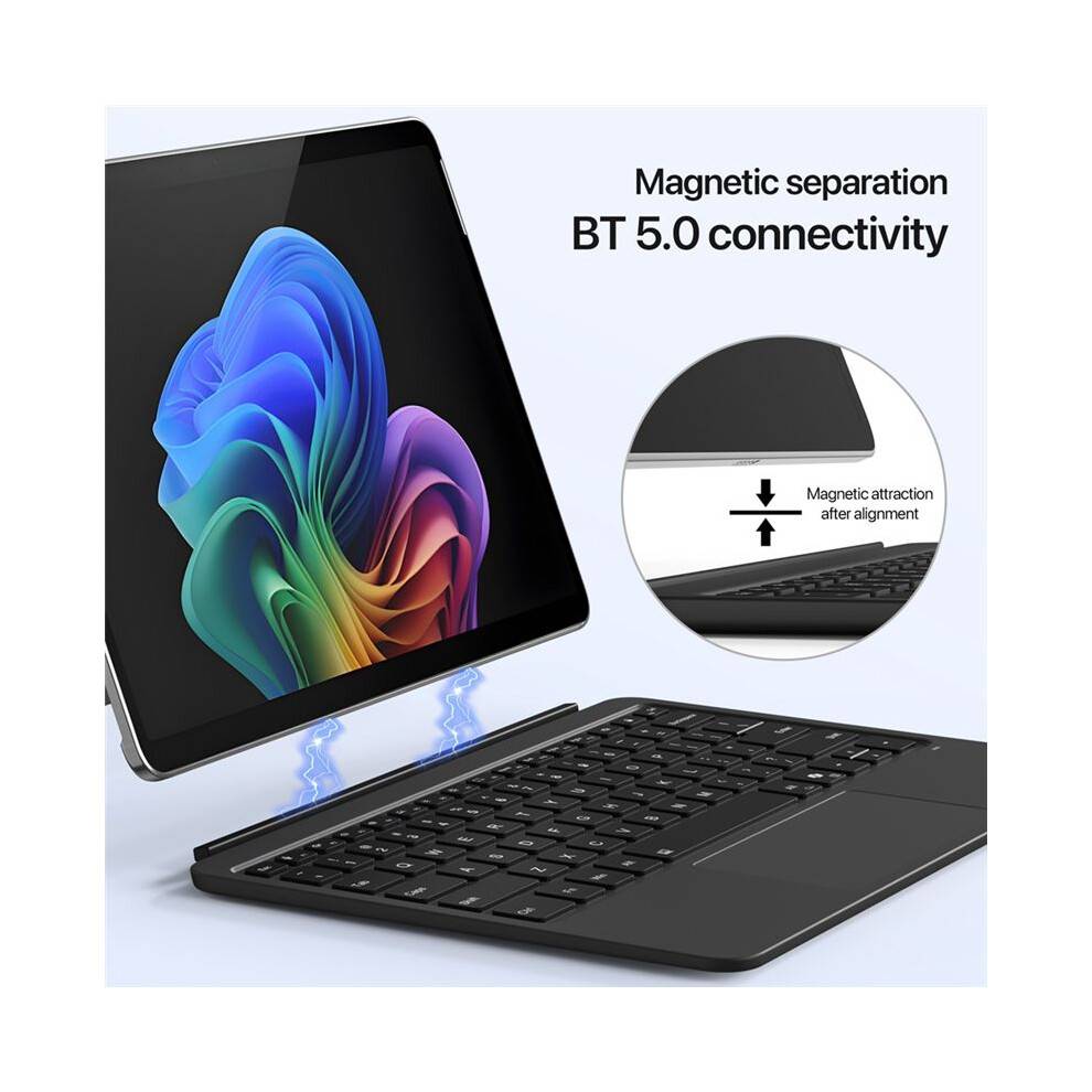 Magnetic Keyboard for Surface Pro 12 with RGB Backlit Magnetic Adsorption Bluetooth5.0 Keyboard A