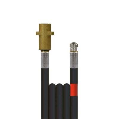 Kloakslang Avloppsrensare Proffs 25m Kärcher KEW Nilfisk Kränzle Bosch Stihl (Kopplingstyp: Kärcher Metall, Munstycke: 1 hål fram + 3 hål bak)