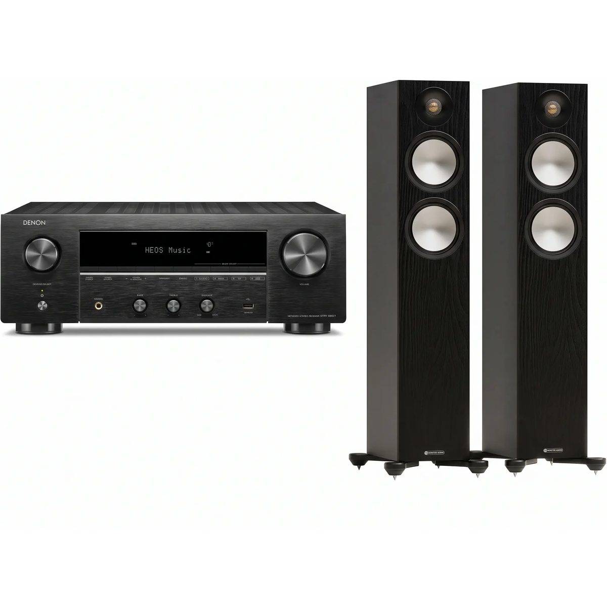 Denon + Monitor Audio DRA-900H svart + Bronze 300 7G svart