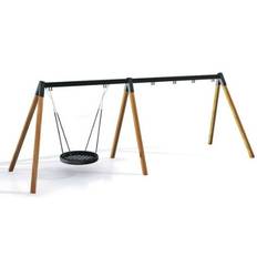 Gungställning Trä 2 platser & fågelbogunga 90 cm