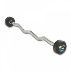 MYO Strength Rubber Barbell with PU End Cap - EZ Bar - 15 Kg