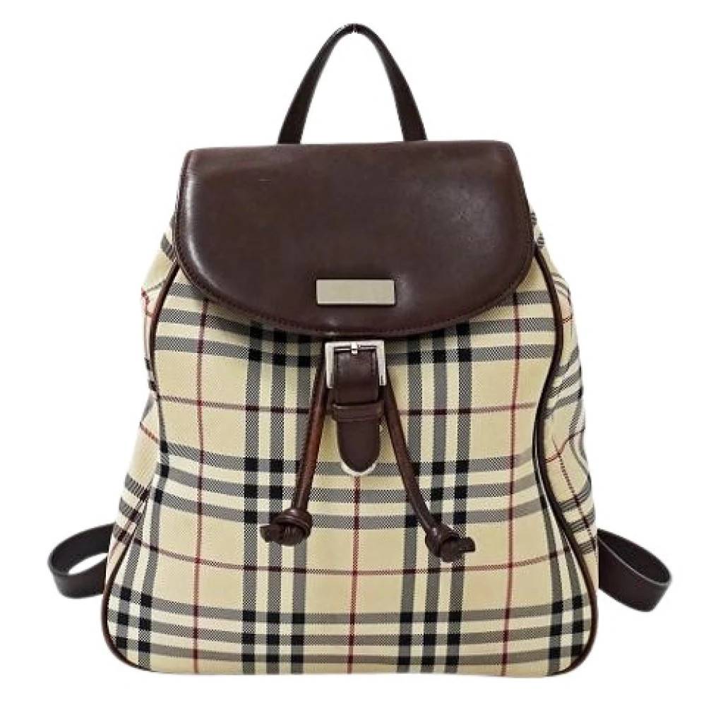 Burberry Vintage Pre-owned Vintage Canvas Rygsæk - Vintage - Dame - Beige - ONE SIZE -