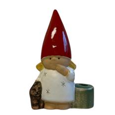 Gustavsberg - Tomtefamiljen - Lillasyster - Tomte med Katt design Lisa Larson