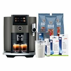 Jura S8 (EB) Dark Inox Espressomaskine Inkl. Pleje & 3kg Kaffe DK sprog