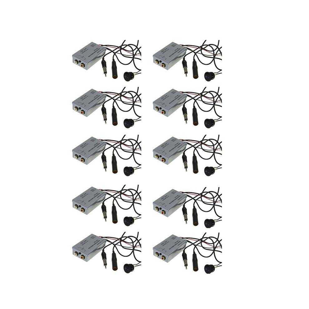 10X Universal Fm Modulator Stereo Mp3 Auto Antenne Kabel Car Radio Cinch Aux Adapter