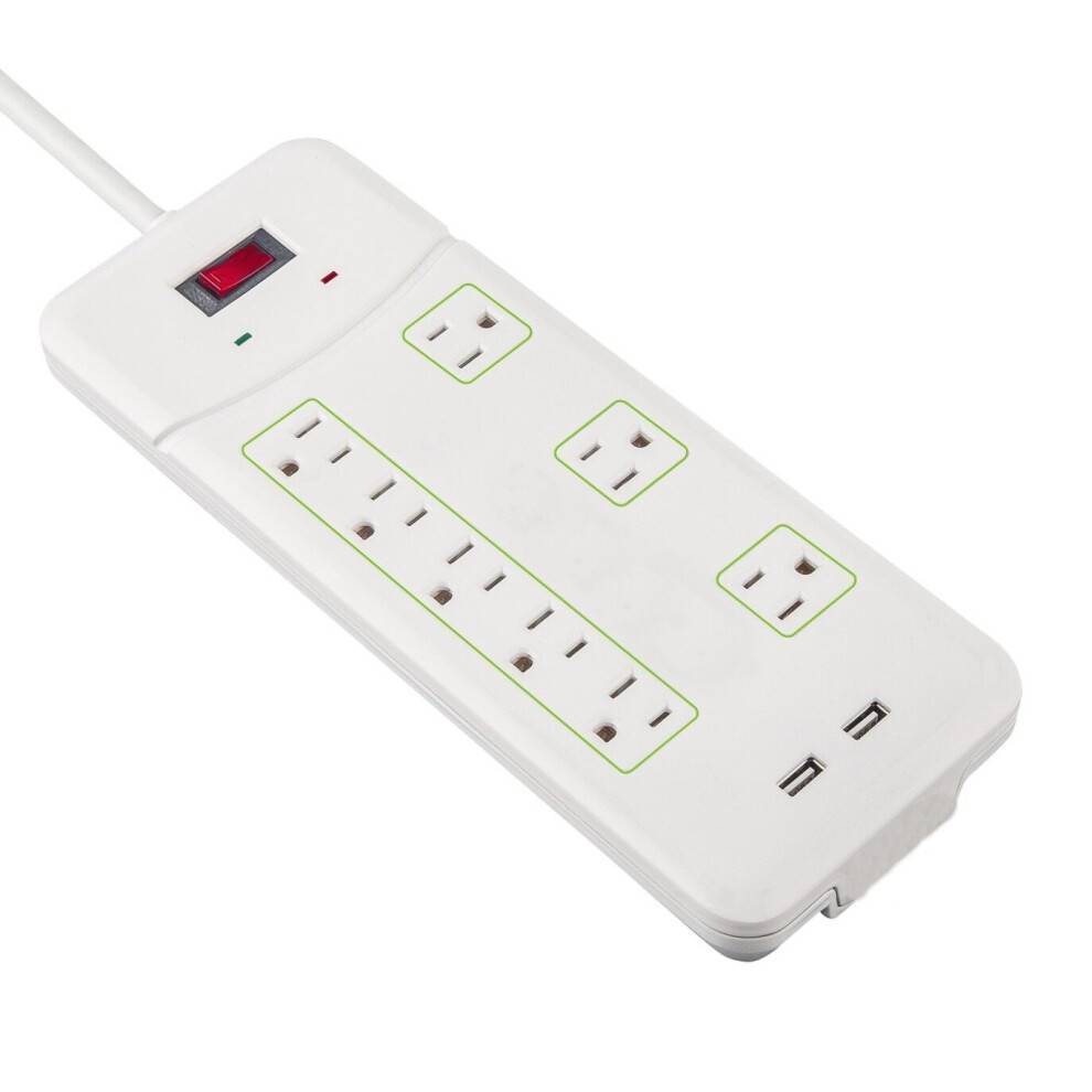 stikkontakter med overspændingsbeskytter og 2 USB-stik 3 fod (15 A, 125 V) 900 J
