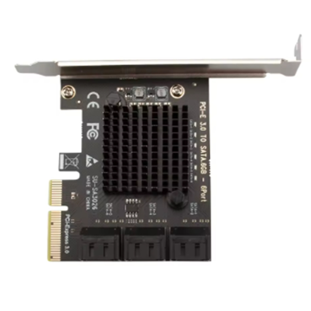 PCI-E 6 Ports SATA Kort PCI-E 4X Kort PCI Express til SATA 3.0 6 Ports