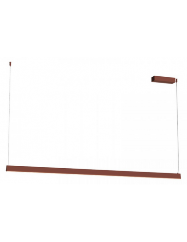 Langbordspendel i aluminium og PVC B152 cm 32W LED - Satineret murstensrød