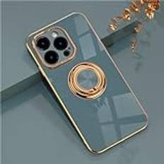Jacyren Mobiltelefonskal för iPhone 15 Pro silikonskal 360° ring, hållare, stativ, fodral, reptåligt, stötsäkert skyddande fingerhållare, magnetisk bilhållare, skydd för iPhone 15 Pro