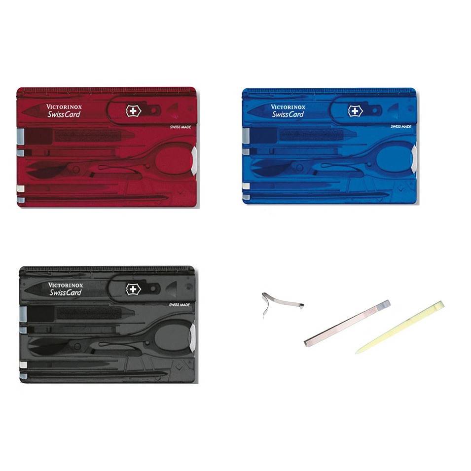 Victorinox Swiss Card and spares Multi Function Swisscard Tool various colours