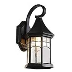 american village iron house living room hallway wall lamps simple waterproof outdoor wall lights balcony wall sconces (black)