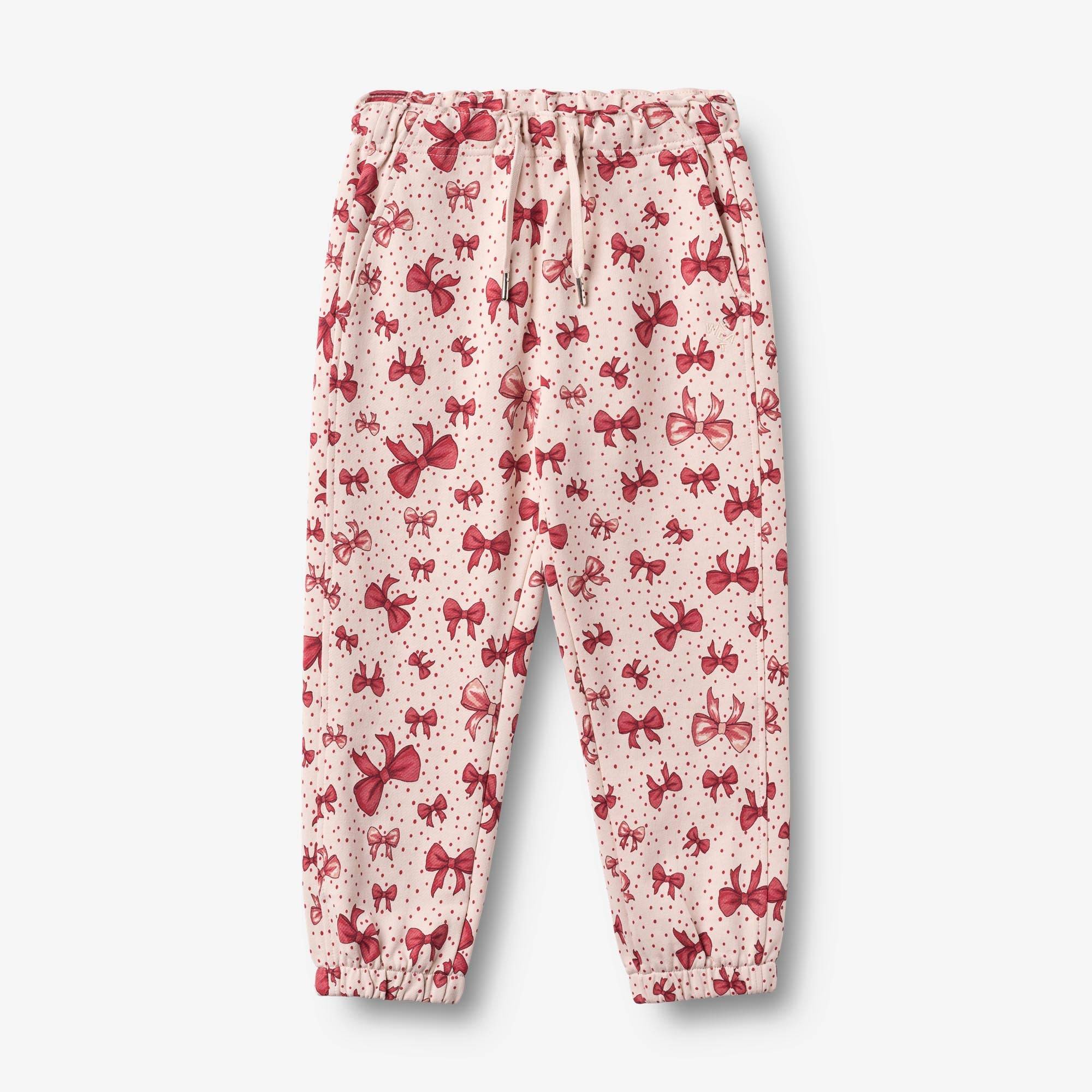 WHEAT® - Sweatbukser Cosmo - almond peach bows - Str 134/9 år.