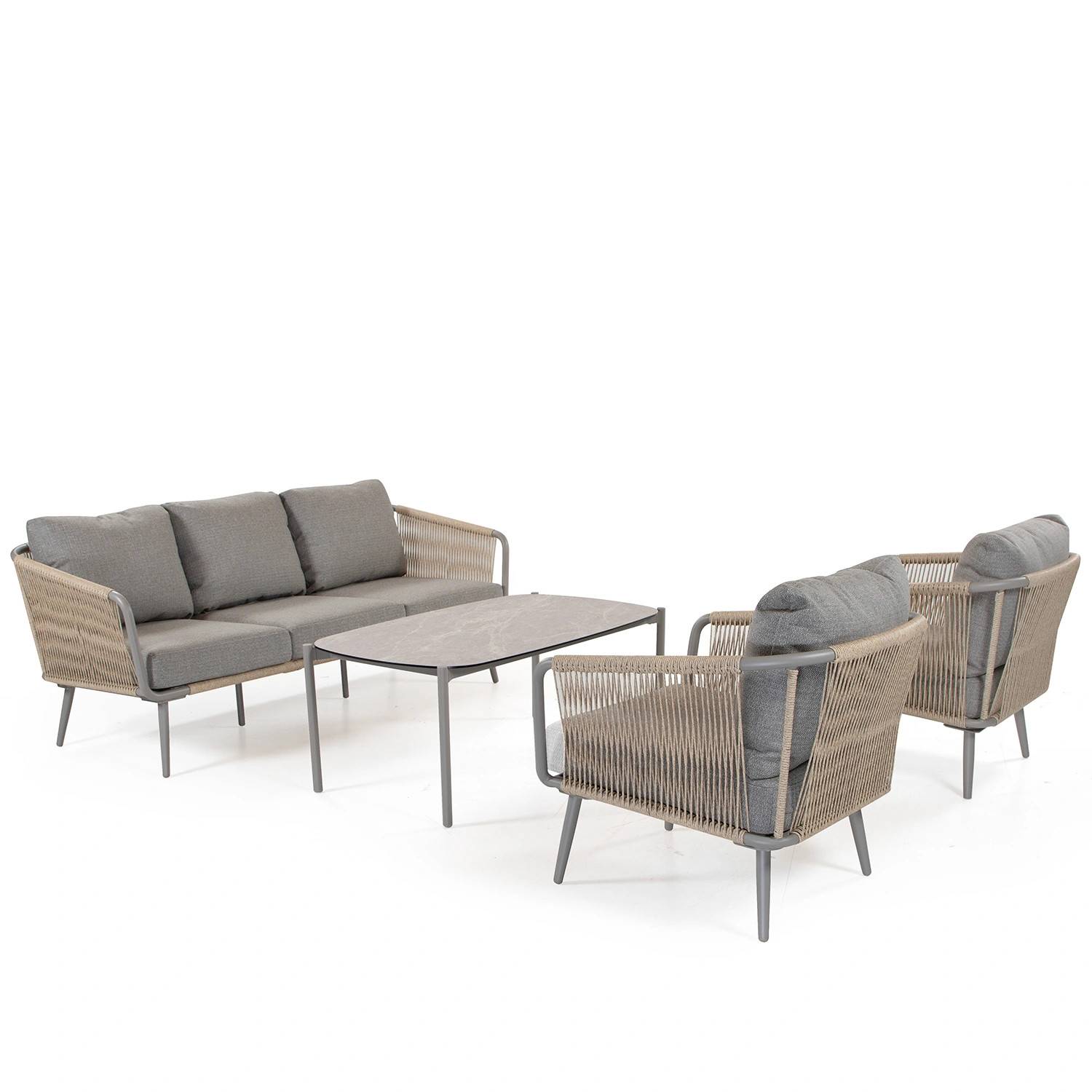 Madeira soffgrupp med soffbord - khaki/beige - Beige/Taupe