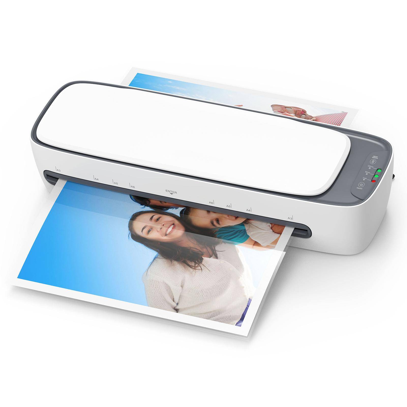 Desktop Laminator Machine Set A3 storlek Multifunktionell varm och kall laminering 2 rullsystem 12.5 US Plug