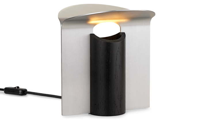 RF200 | Petal Lamp FSC™ Mix-certifierad ek, målad, borstad aluminium, Svart