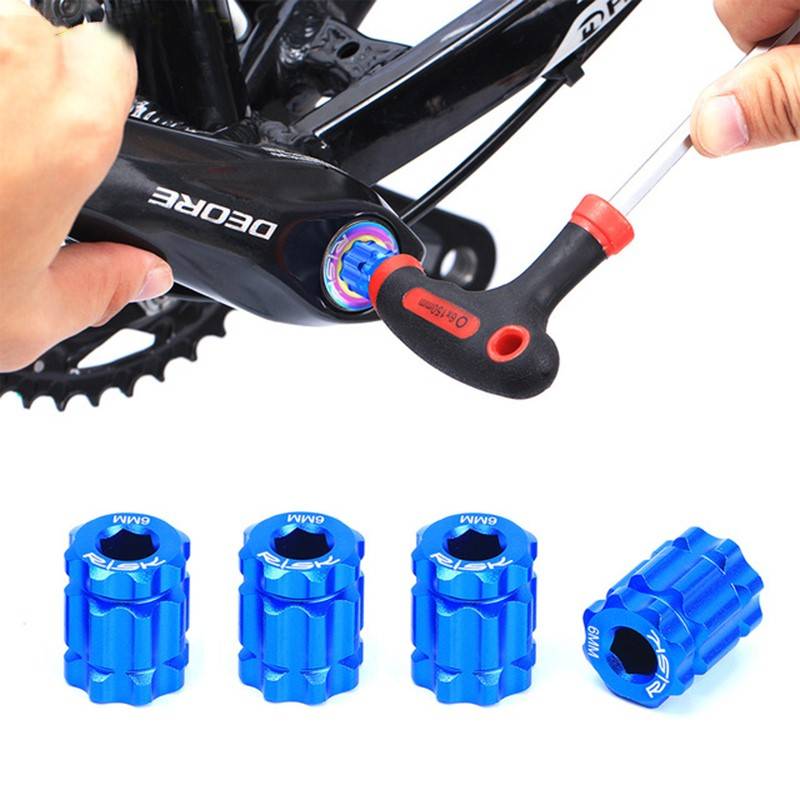 1-6pcs Crank Installation Tool with wrench Remove Install Crank Arm Adjustment Cap for Shimano HollowTech XT Bike Repair Tools