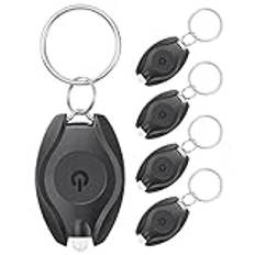 Pawfly 5 Pack LED Ficklampa Nyckelring Mini Led Nyckelring Ljus 14 Lumen Bärbar Ultra Ljus Batteri Drivs Ficklampa Ring Nyckeln För Nödbelysning