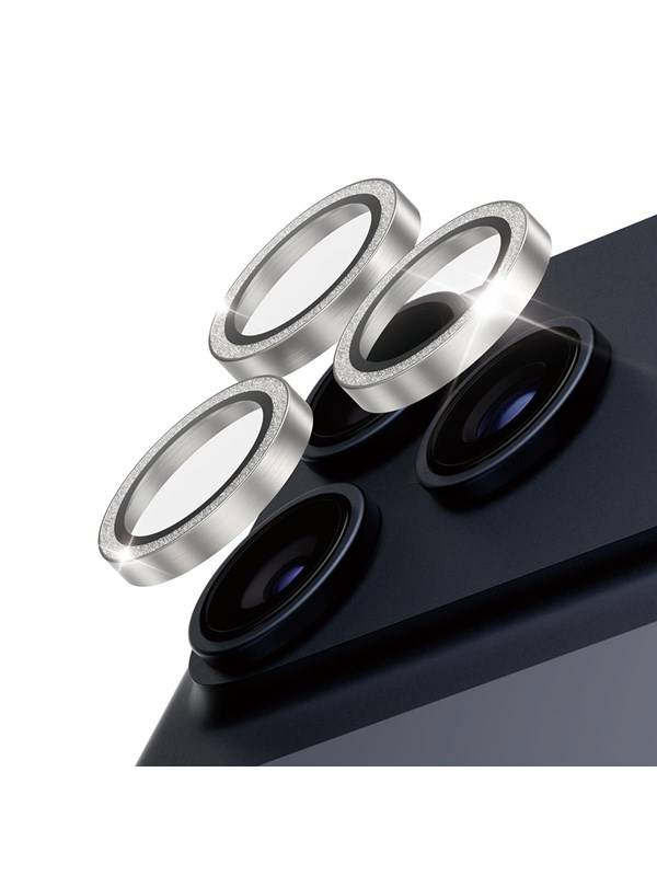 PanzerGlass Hoops® Glitter Silver Camera Lens Protector iPhone 17 Pro | iPhone 17 Pro Max | iPhone 16 Pro | 16 Pro Max