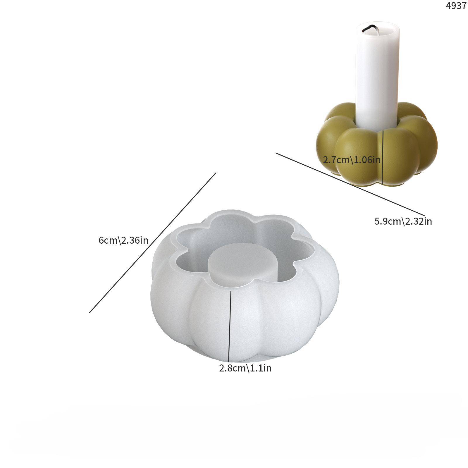 Halloween Elements, Pumpkin Candle Holder Ornaments, Silicone Molds, DIY Aromatherapy Plaster Molds, Candle Base Molds