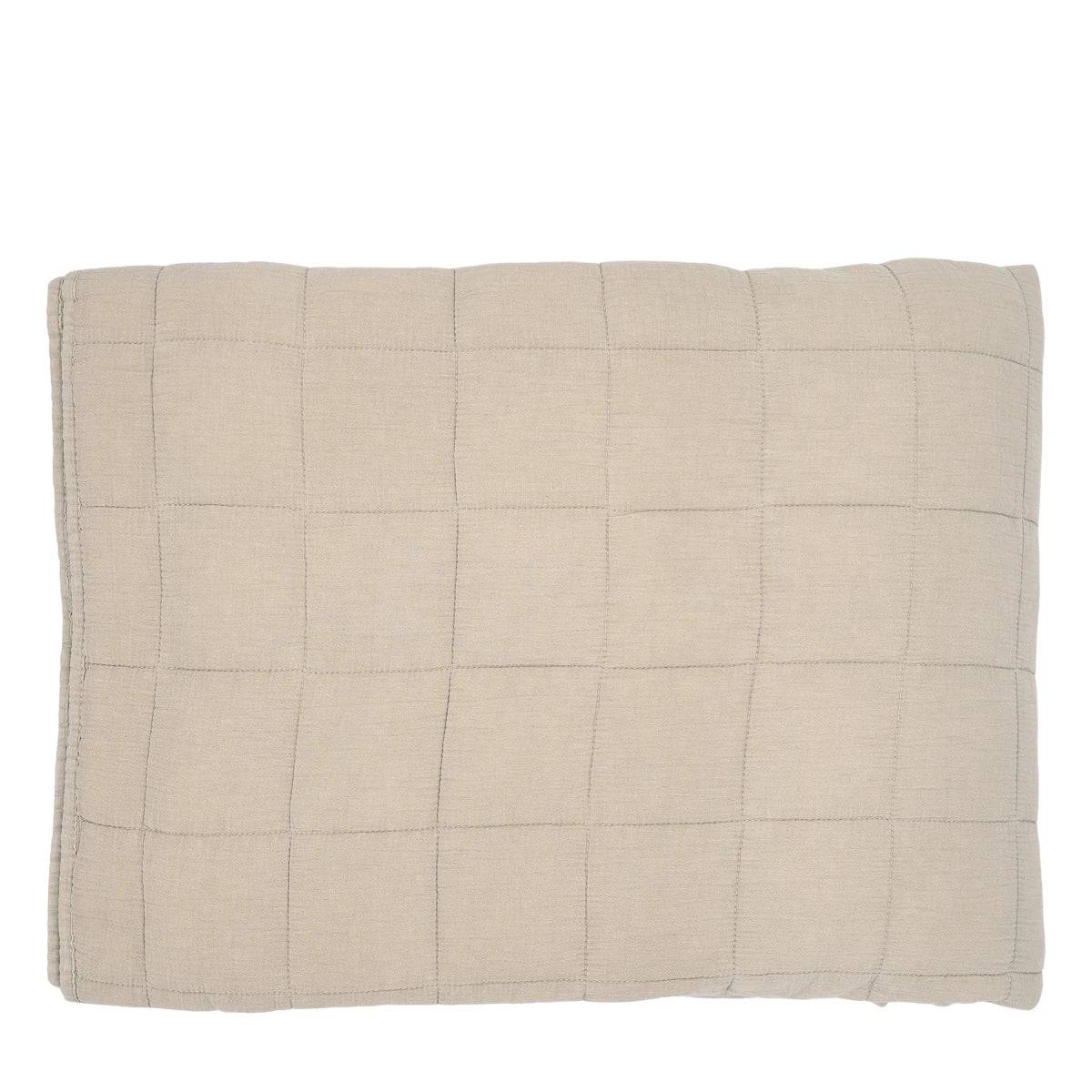 Chic Antique Vintage Quilt sengetæppe - hør - 240x240.