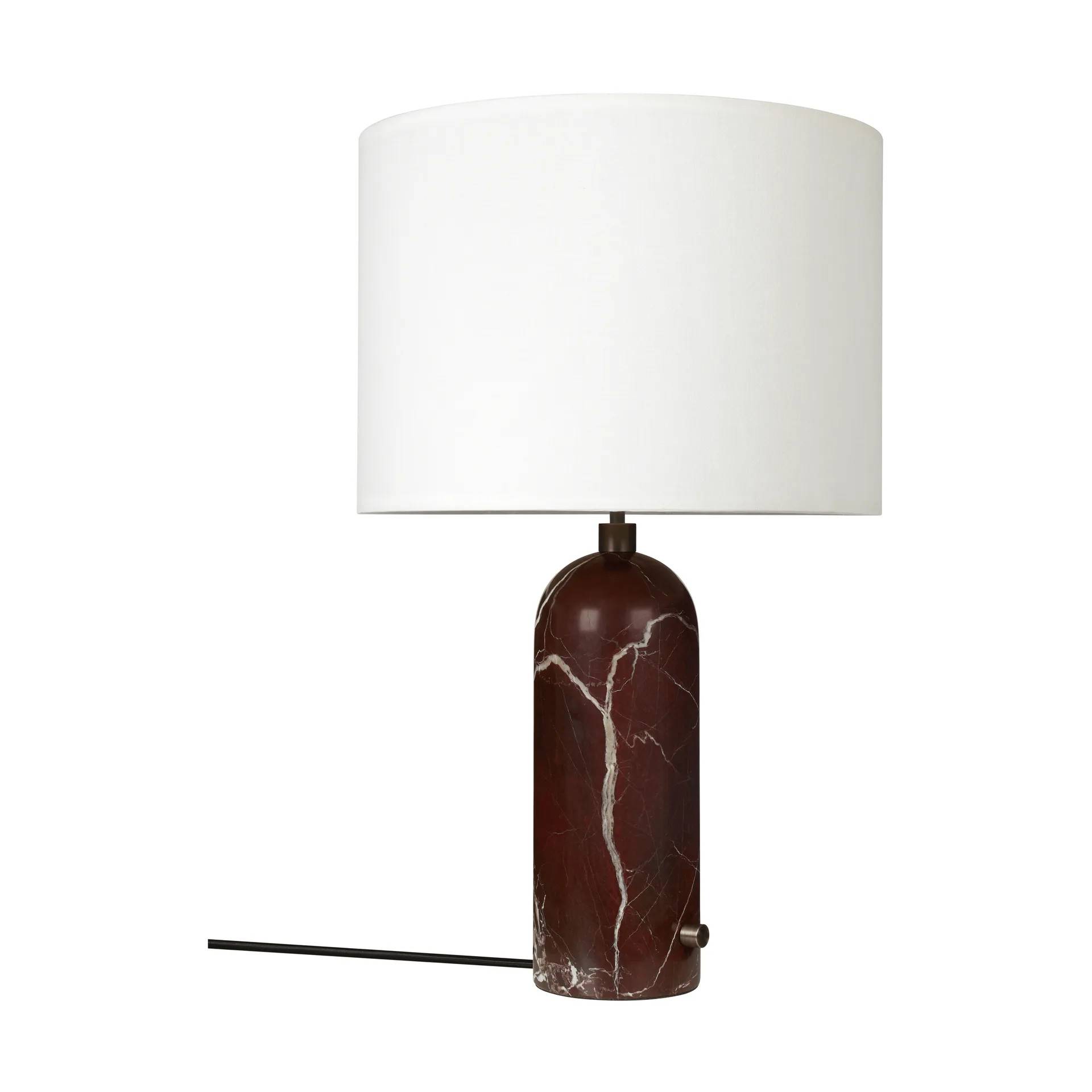 GUBI Gravity L bordslampa Maroon marble-white
