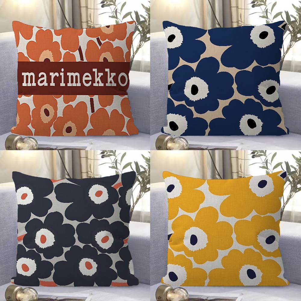 MarimekkoUUnikko Blommor Kuddfodral Dekorativ Kudde Soffa Heminredning fodral kuddfodral