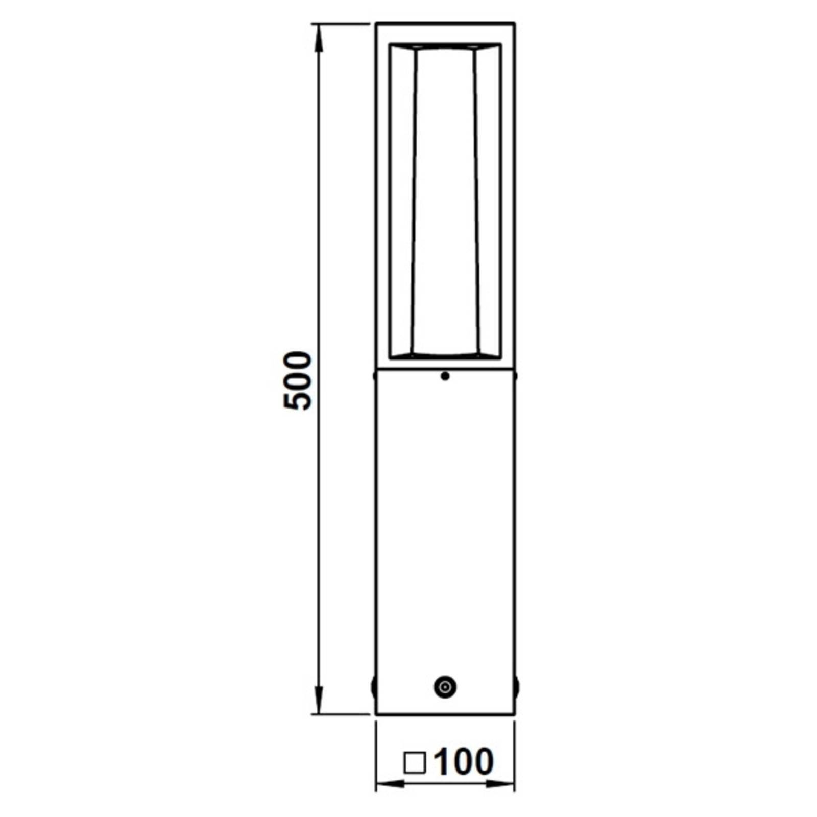 Albert Leuchten Pollare 936, Svart, Aluminium / grå / zink, Modern, Utomhuslampa