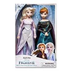 Disney Frozen 2, drottning Anna och snödrottning Elsa, docka, set med 2 klassiska dockor, 30 cm