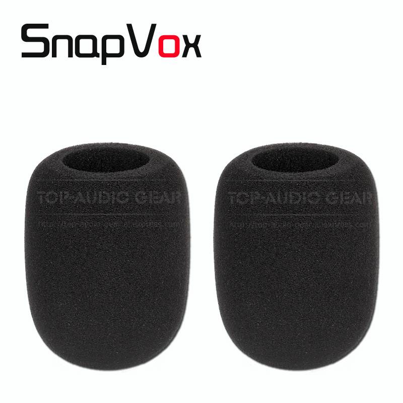 2 st / parti vindruta inspelning mikrofon vindruta svamp mic boll typ täcka skum pop filter för shure pga 27 pga 27 sm7b sm 7b