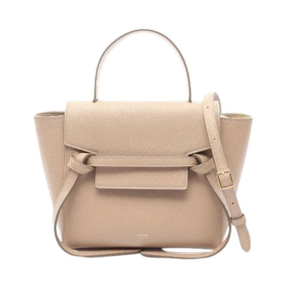 Celine Vintage Pre-owned Bæltetaske Læder 2way Håndtaske - Vintage - Dame - Beige - ONE SIZE - Læder