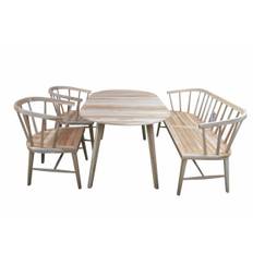 Fanø Teak Havemøbelsæt – 90×160 Silver Teak