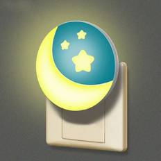 [1 pakke] Natlampe til børn med tusmørkesensor stikkontakt Lille LED-koran-væglampe til babyværelse, væg-