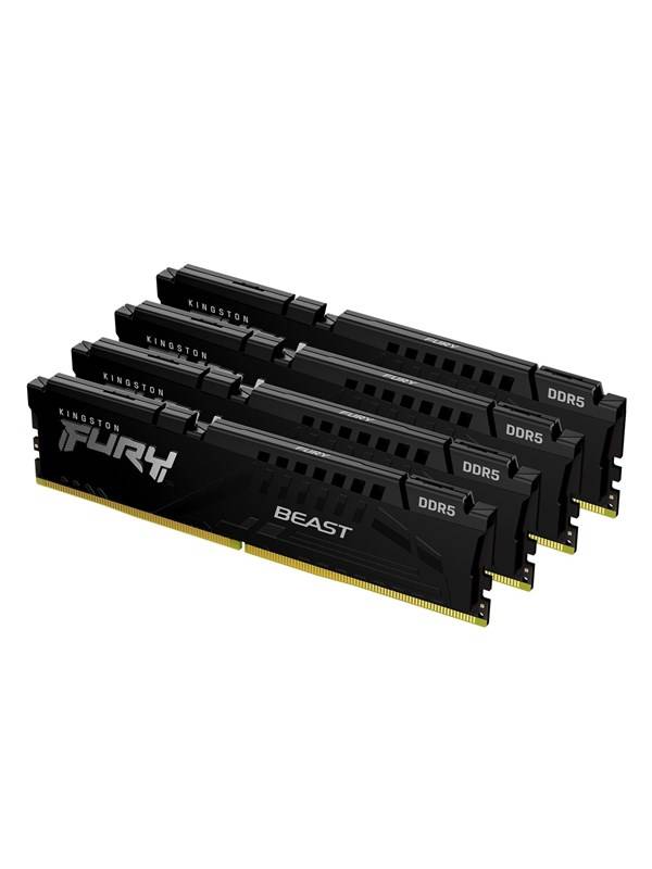 Kingston FURY Beast DDR5-5600 - 64GB - CL40 - Quad Channel (4 pcs) - Intel XMP - Sort
