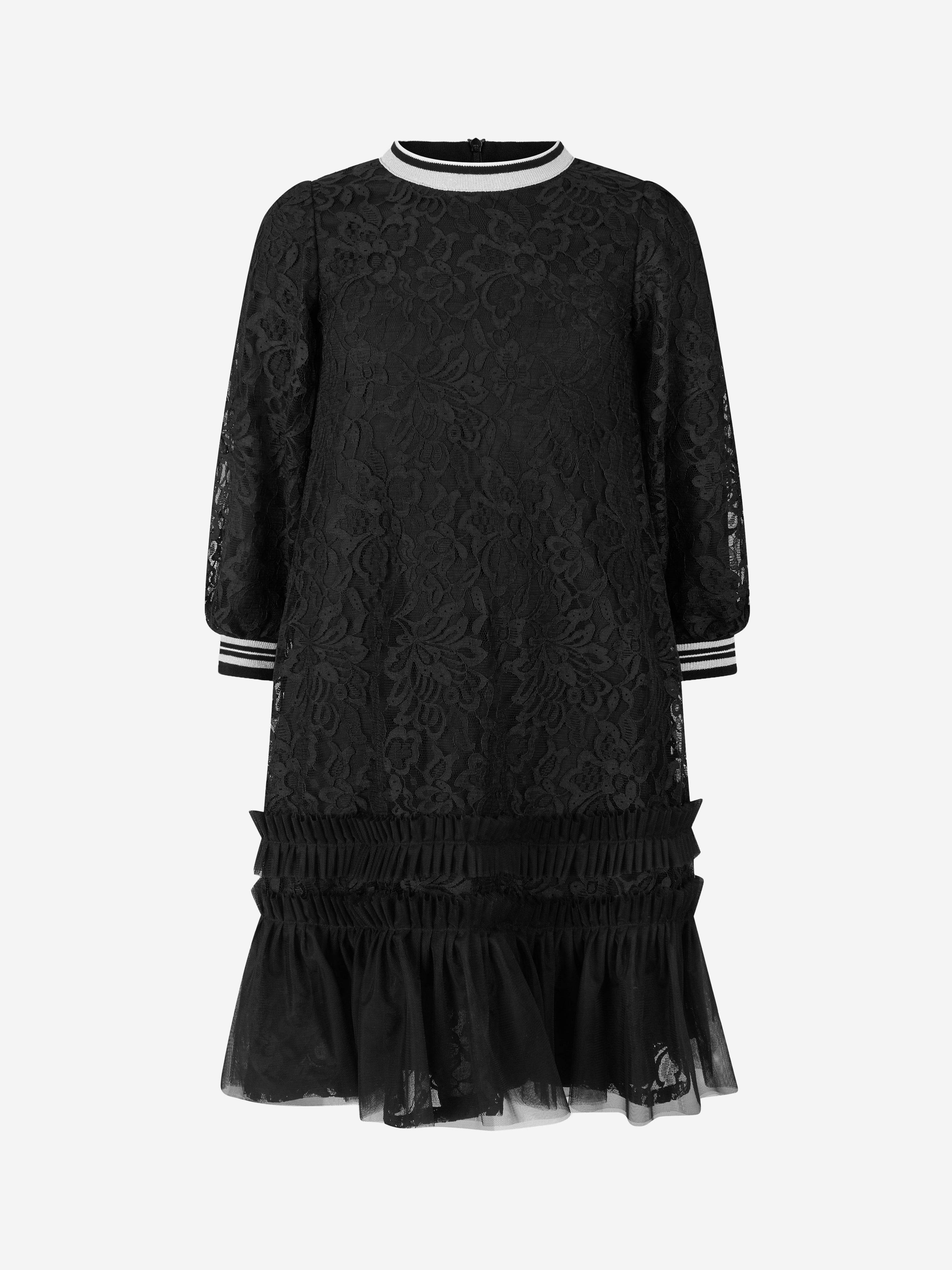 Simonetta Girls Dress - Black / 4 Yrs (4 Yrs)