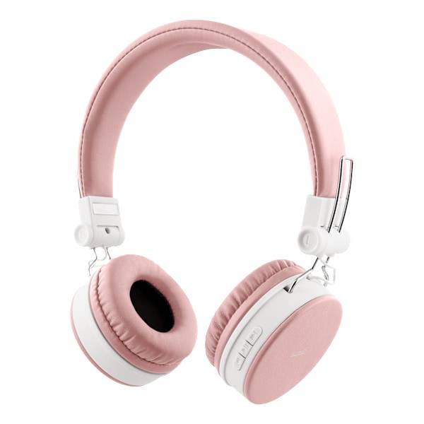 Foldbar on-ear BT headset, 3,5 mm, lyserød