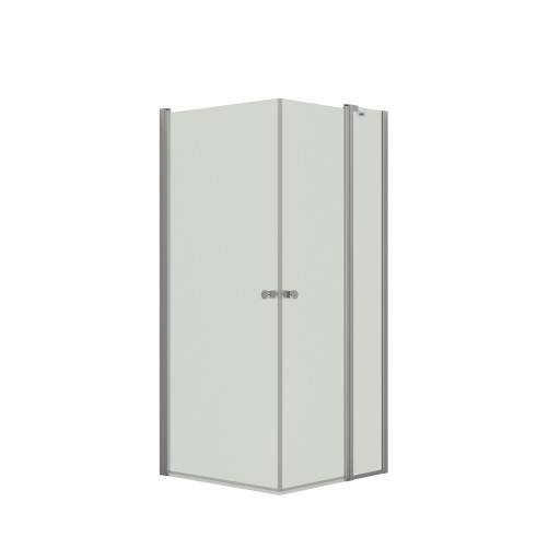 Dansani Match hörndusch, modell A+C, 69x99 cm, klart glas, satin profil