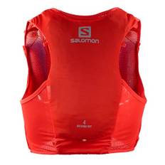 Salomon Adv Hydra Vest 4 Unisex Hydrationsväst terränglöpning, vandring, komfort och stabilitet, snabb åtkomst till hydrering och enkelhet, röd, XS