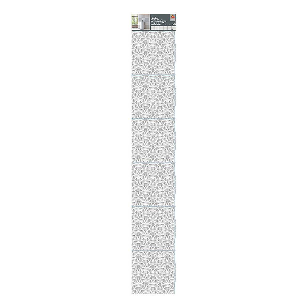 KAKELDEKOR PLAGE OKOPPE SVART/VIT 15X15CM 6ST