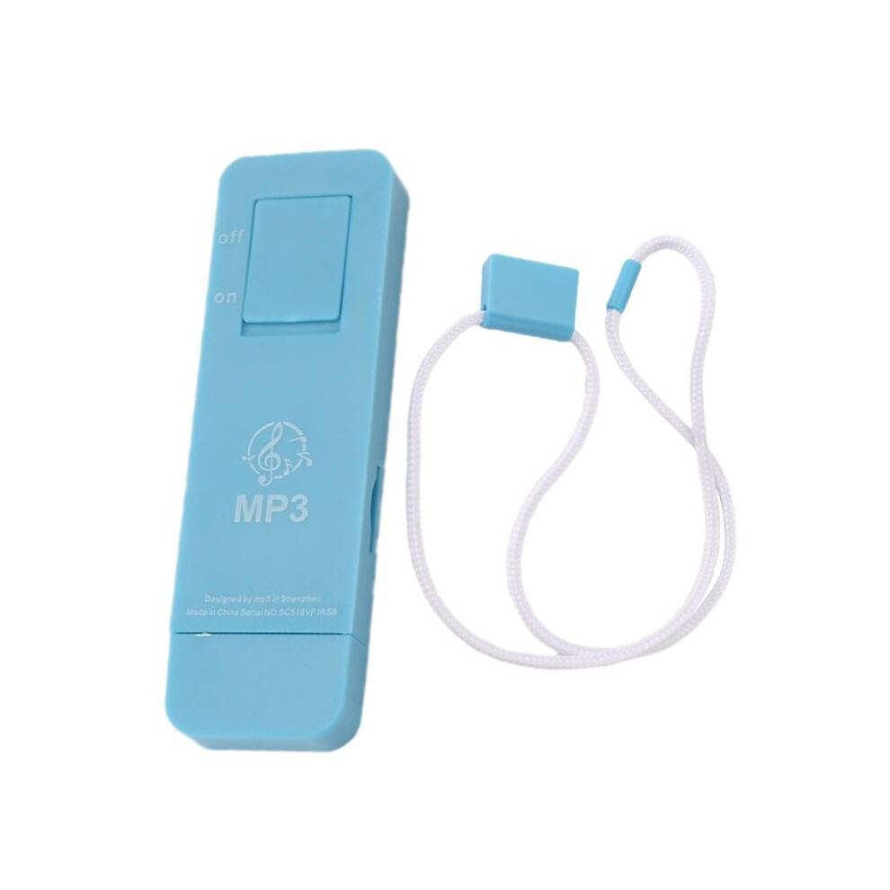 Portable USB Sport U Disk Mp3 Music Player Support 32GB TF Card(blue)