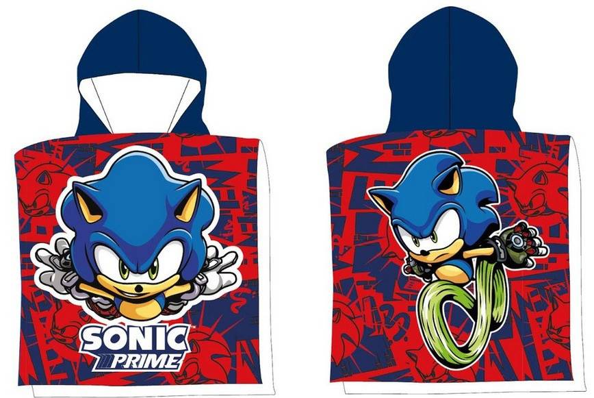 Sonic the Hedgehog Velocity Mode strandhandduk poncho 50x100 cm (Fast Dry)