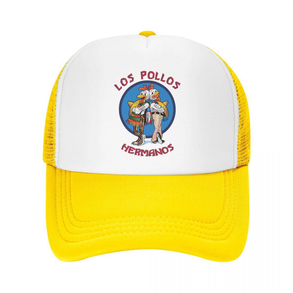 Roliga Los Pollos Hermanos Trucker Hattar Sport Unisex Dam Justerbar Breaking Bad Chicken Brothers Baseball Keps Snapback Kepsar cm white