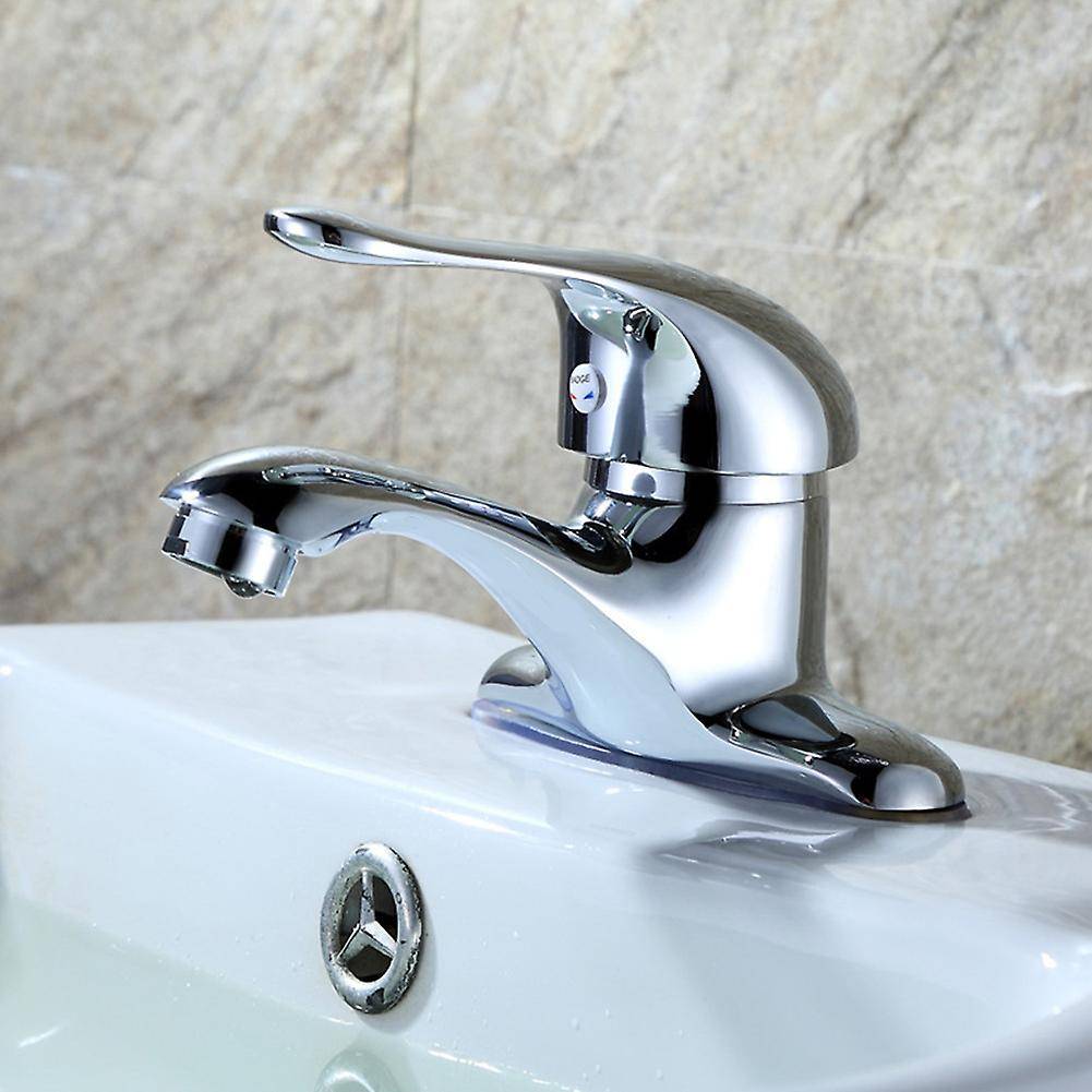 Tvättställsblandare Dubbelhåls tvättställsblandare för varmt och kallt vatten Handfat Blandare Badrum Enkelgrepps handfat Tvättställsblandare gray