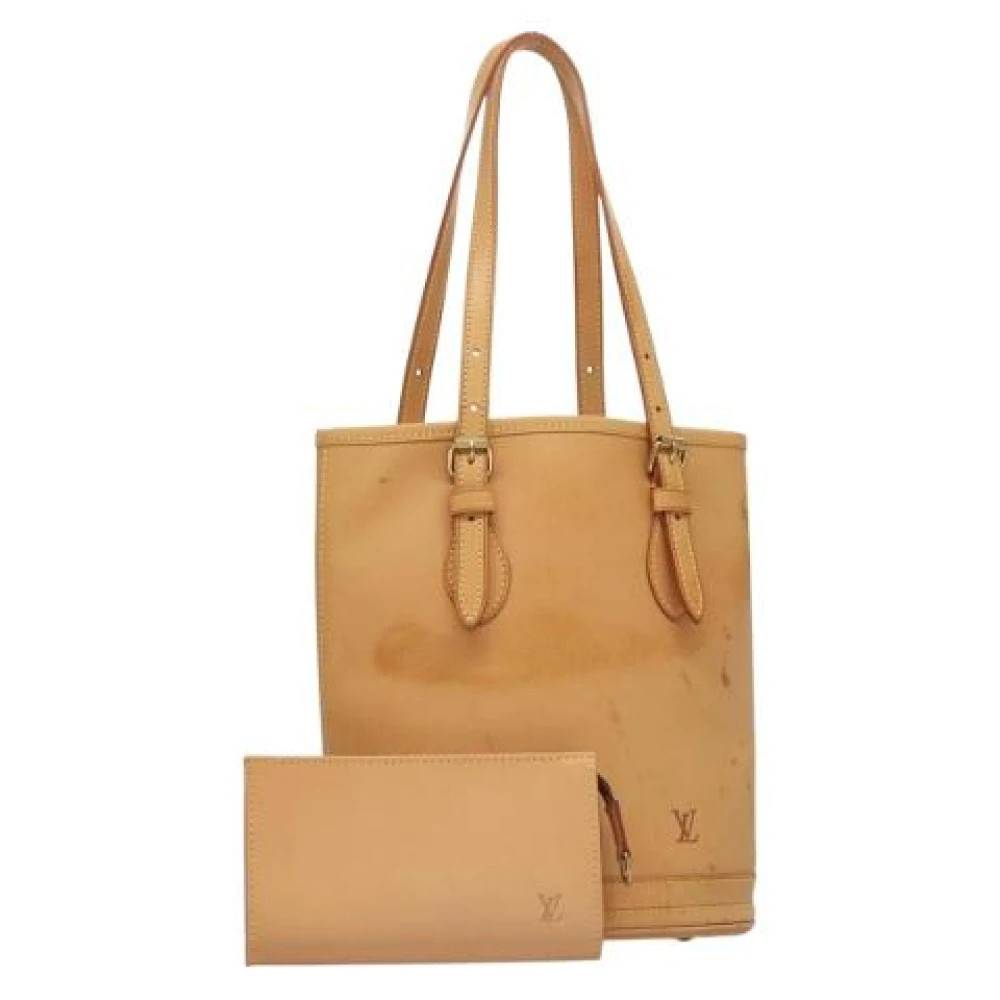 Louis Vuitton Vintage Pre-owned Bucket Bag - Vintage - Dame - Beige - ONE SIZE - Uld