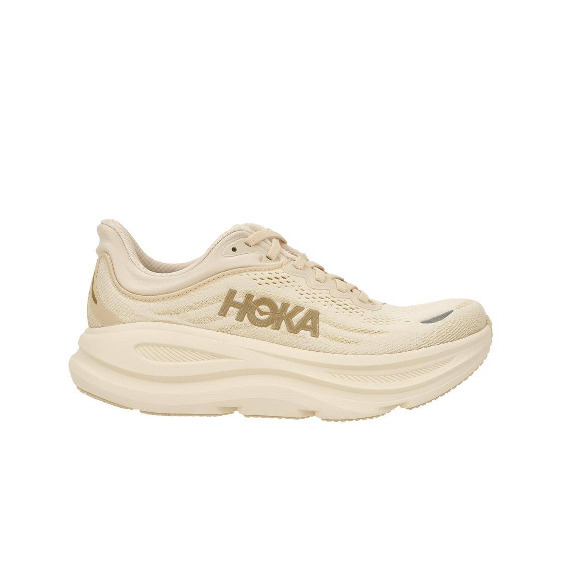 HOKA Bondi 9 Wide Vanilla Birch Dam Sneaker Cream 1162014-VCH 41⅓