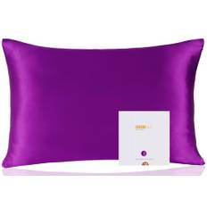 ZIMASILK 100% Mullbärssiden, Örngott för hår och hud, båda sidor 19 Momme Siden, 1 st (Standard 50x75 cm, Violett)