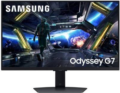 27" Samsung Odyssey G7 S27DG702EU, IPS 4K/3840x2160, 1 ms, 144Hz FreeSync Premium, HDR400, höjdjusterbar, pivot, 2xHDMI/DP, högtalare, USB-hubb
