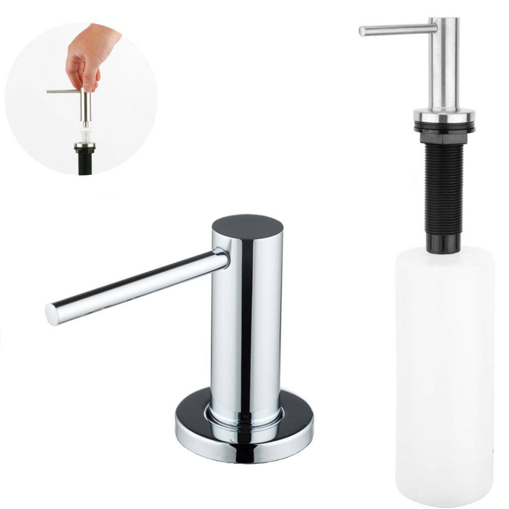 Flytande Tvåldispensrar Med 350ml Flaska/Tub Rostfritt Stålpump För Diskbänk Inbyggd Tvåldispenser Diskbänksaccessoarer black